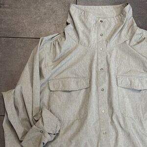 DULUTH TRADING Grey Women's Plus Sol Survivor Sun Protection Shirt Jacket 3X EUC